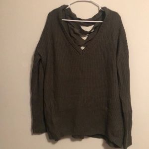 Plus Size Olive Green Sweater